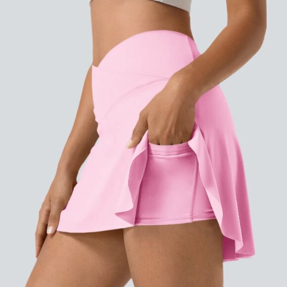 Halara 2-in-1 Side Pocket Cool Touch Mini Tennis Skirt-Lucid-UPF50+ - Picture 1 of 17